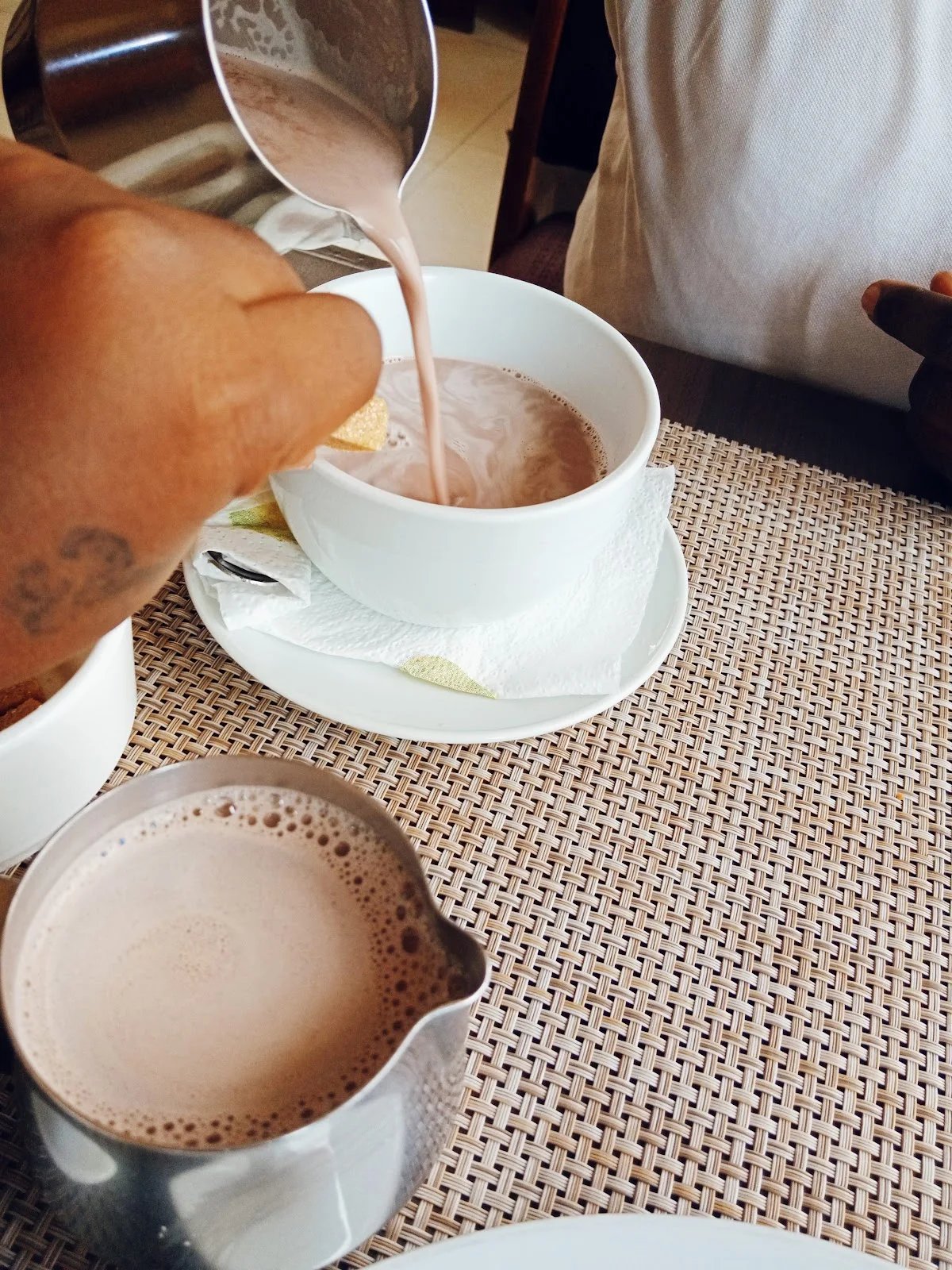 Chocolat chaud au salon de thé
