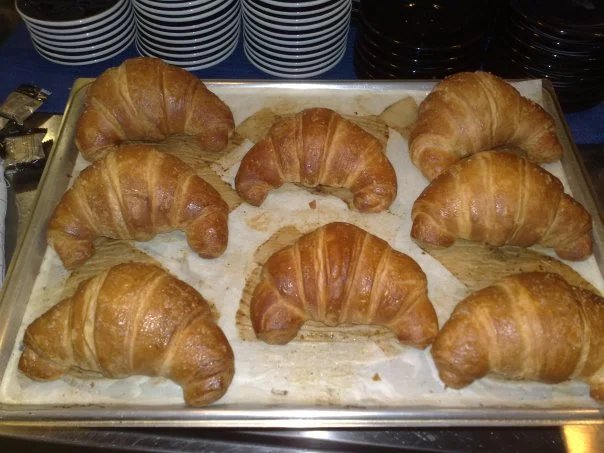 Croissants pur beurre sur plaque